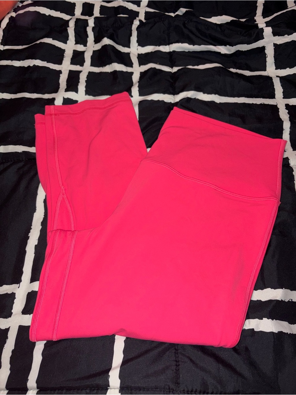Lululemon crop double align Bright Hot Pink Athletic Leggings